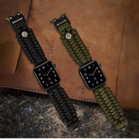 Paracord Band Compatible with Apple Watch Band 38mm 40mm 41mm 42mm 44mm 45mm - Picture 2 of 5